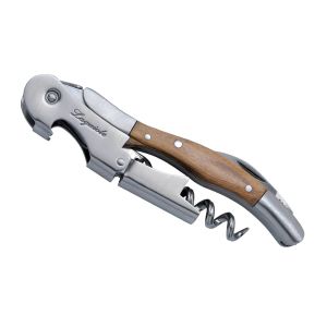 Laguiole Professionell Servitörskniv med Korkskruv, rostfritt stål och olivträ